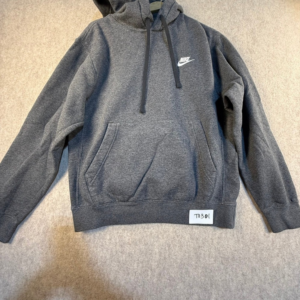 Nike Sportswear Club Fleece Hoodie Charcoal Grey‎ Mens Small BV2654-071